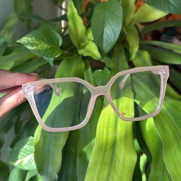 Fashion glasses no prescription glasses fashion stylish pink glasses cute - Picture 2 of 9